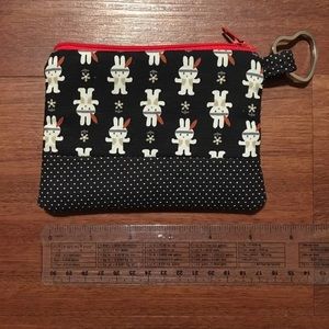 NWOT Black Polka Dotted Pouch